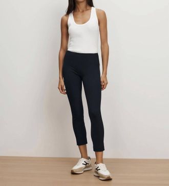Veronica Beard Zip Back Scuba Pant In Navy
