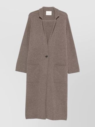 Lisa Yang amie long cashmere coat peak lapels