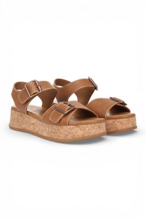 Blowfish Womens Tan Faux Leather Platform Sandals - Magical