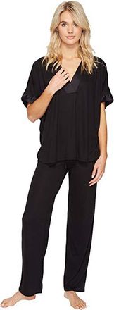 N by Natori Congo PJ Set Womens Pajama Sets Black : M (Womens 10-12), Jersey/Polyester/Rayon