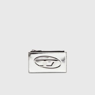 Diesel Card holder in mirror leather - Card cases - Woman - Silver