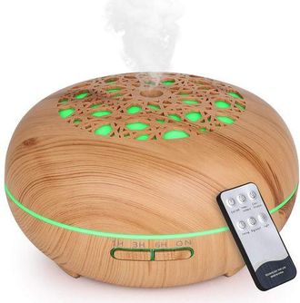 OEM Difusor De Aceites Esenciales De 550 Ml Con Control Remoto, Difusor De Aceites Esenciales El&eacute;ctrico Y Humidificador Para El Hogar, La Oficina, El Dorm