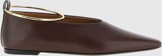 Jil Sander Ballerine Ring in pelle ovina con anello metallico