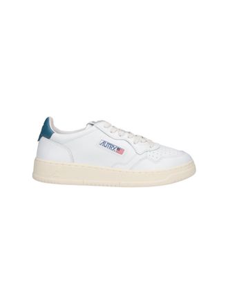 Autry Low-Top White Leather Sneakers with Perforated Detailing