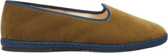 Scarosso Olijfgroene Velvet Slippers - Heren - Loafers - Veelkleurig - 45 EU - Katoen - Schoenen