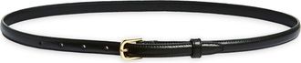 Toteme Thin Leather Belt in Black at Nordstrom, Size 80