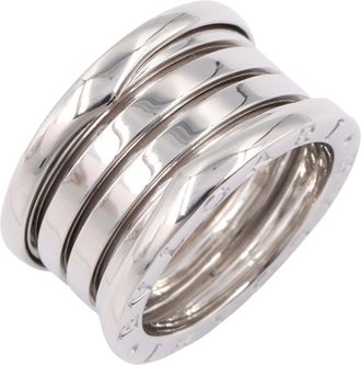 Bulgari Silver White Gold (18K) Band Ring (Pre-Owned)