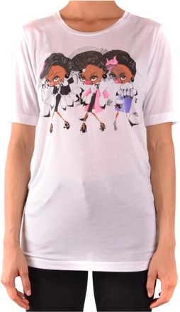 Dsquared2 T-shirt met korte mouwen - Dames - T-shirts - Wit - M - Katoen - Tops