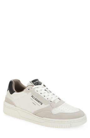 AllSaints Regan Low Top Sneaker in Black/chalk White at Nordstrom, Size 12