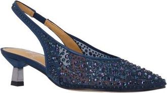 J. Rene&eacute; Tressa Slingback Pointed Toe Kitten Heel Pump in Navy at Nordstrom, Size 10.5