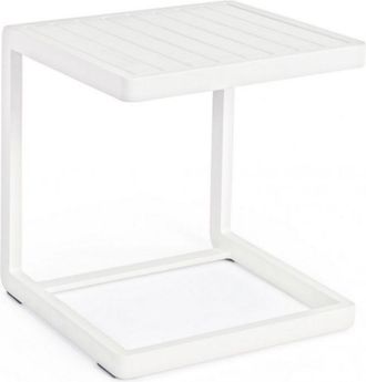 Konte Design Lote de 2 mesas de centro rectangulares de aluminio blanco