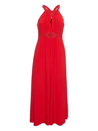 Jenny Packham bead-embellished maxi dress - Red