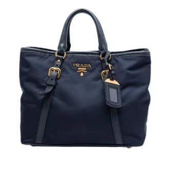 Prada Pre-owned Nylon Satchel - Dames - Vintage Shopper - Blauw - ONE Size - Nylon - Vintage