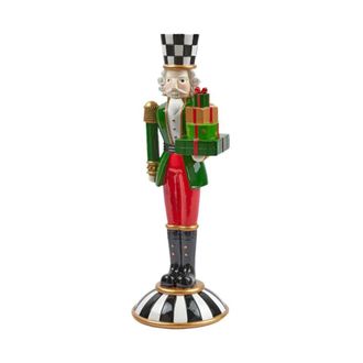 MondoViro Figura navide&ntilde;a de soldado cascanueces de 14 x 41 cm