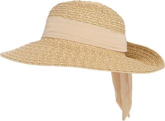 Nine West Straw Floppy Hat in Neutral Multi at Nordstrom Rack