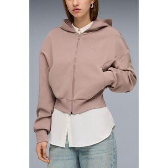 Puma TECH Sense Zip Hoodie in Sandstone at Nordstrom, Size X-Small
