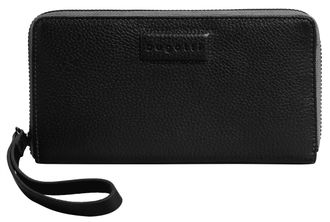 Bugatti Geldb&ouml;rse BUGATTI ELSA, Damen, schwarz, Leder, leicht gl&auml;nzend, unifarben, Kleinlederwaren Geldb&ouml;rse, echt Leder