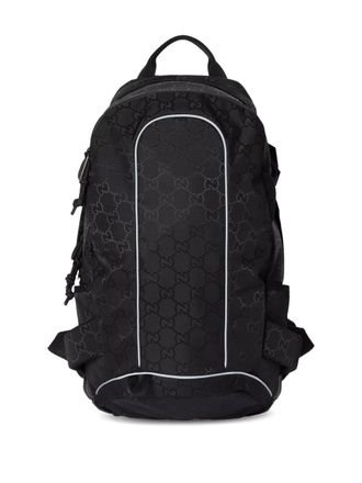 Gucci small GG-jacquard web-detail backpack - men - Nylon - One Size - Black