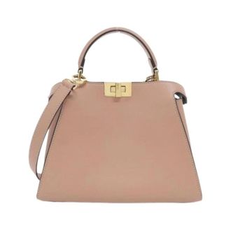 Fendi Pre-owned Peekaboo Handbag - Dames - Vintage Handtas - Beige - ONE Size - Leer - Vintage