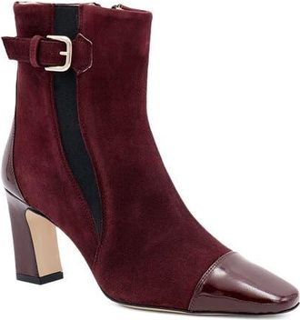 Amalfi By Rangoni Feroce Cap Toe Bootie in Burgundy Cashmere/patent at Nordstrom, Size 6.5
