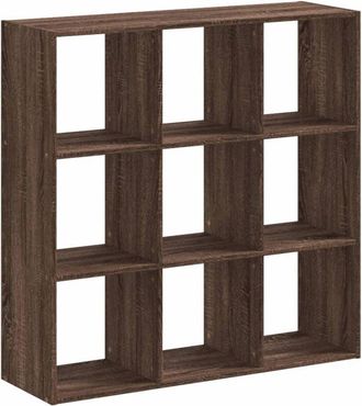 vidaXL Bookcase Brown Oak 102x32x102 cm Engineered Wood Vidaxl