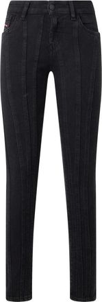 Diesel Skinny Fit Broek - Dames - Jeans - Zwart - Maat: W24 Katoen