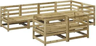 vidaXL 7 Piece Garden Sofa Set Impregnated Wood Pine vidaXL