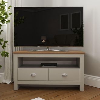 GFW Lancaster Corner TV Unit in Grey