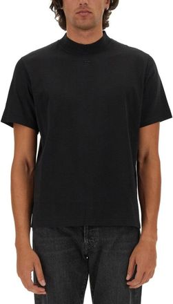 Courrèges Black T-Shirt With Logo Detail