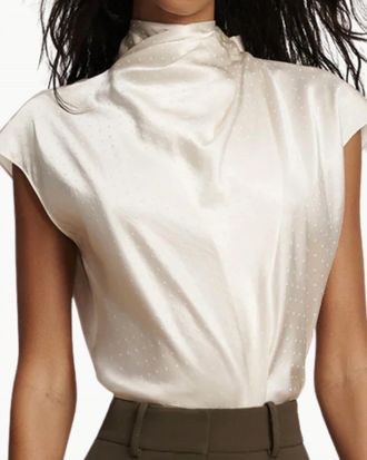 Veronica Beard Leilany Top In Ecru