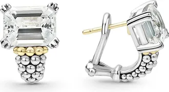 Lagos Small Glacier White Topaz Half Hoop Earrings at Nordstrom