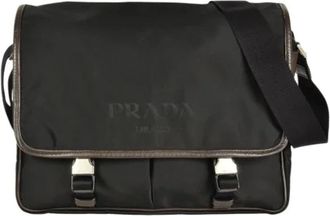 Prada Pre-owned Nylon prada-bags - Heren - Vintage Schoudertas - Zwart - ONE Size - Nylon - Vintage