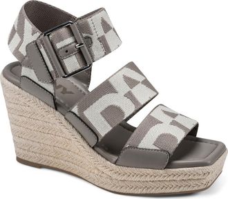 DKNY Caylee Platform Wedge Sandal in Mink/Natural at Nordstrom, Size 8.5