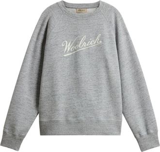 Woolrich Moulin&eacute; Fleece Crewneck - Dames - Sweatshirts - Grijs - L - Katoen - Hoodies & sweatvesten