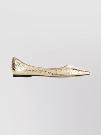 Jimmy Choo London metallic ballerina shoes