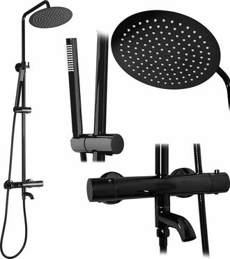 Rea Rea - Conjunto De Ducha Lungo Black Metallic