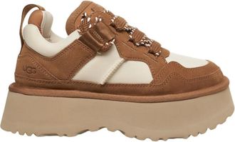 UGG Ugg, Schoenen, Dames, Bruin, 39 EU, Leer, Verhoogde Platform Sneakers Marrone Aw 25