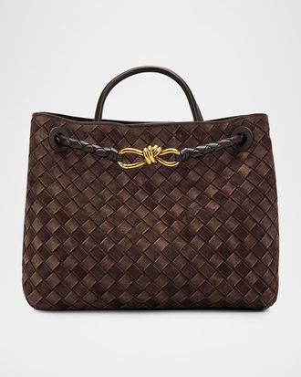 Bottega Veneta Andiamo Medium Top-Handle Bag in Suede