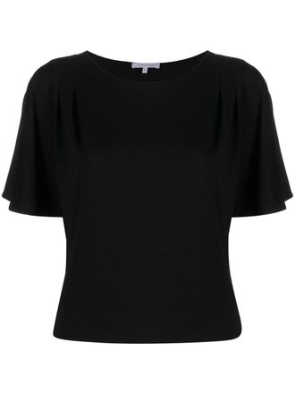 Patrizia Pepe T-shirt met boothals - Zwart