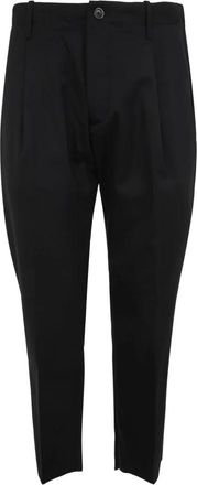 Nine In The Morning Zwarte stretchbroek met pences - Heren - Chinos - Zwart - XL - Broeken