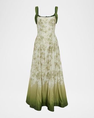 Aqua Blu Australia Delphine Toile Maxi Dress