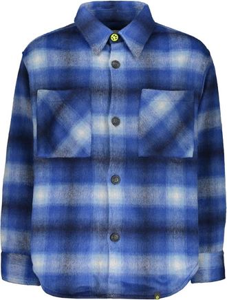 Barrow Lange Mouwen Geruite Overhemd - Heren - Casual Overhemden - Blauw - XL - Polyester - Overhemden