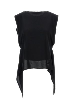 Jacquemus Paper-Effect Jersey Draped Apron Top