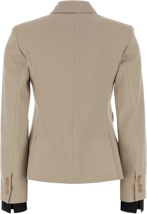 Max Mara Womens Placido Blazer Beige Virgin Wool Mohair Blazers