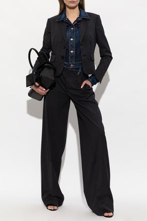 Dsquared2 Blazer Made Of Combined Materials, Womens, Black