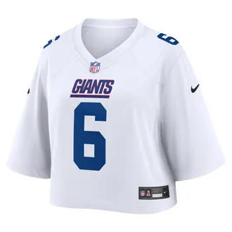 Nike Jaxson Dart New York Giants Nike Womens NFL Cropped Tundra Game Jersey in White | WCJF10A8IF-FH3