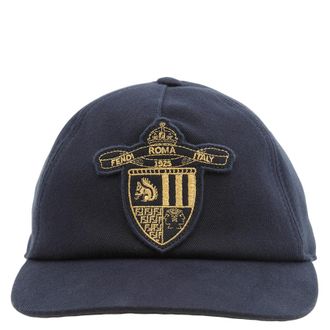Fendi Crest Cotton Baseball Cap