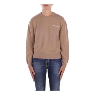 Pinko Pinko, Dames, Truien, Bruin, Maat: L Wol