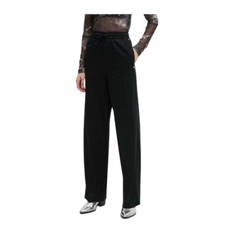 Moschino Broeken, Dames, Zwart, L, Wijde broek