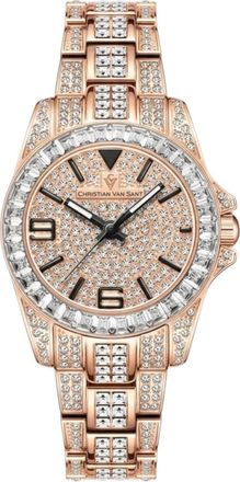 Christian Van Sant Womens Majestic Rose gold Dial Watch